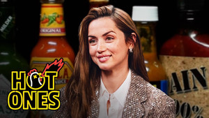 Ana de Armas Does Her Own Stunts While Eating Spicy Wings