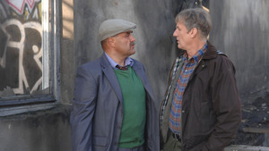 Large fire and small flame