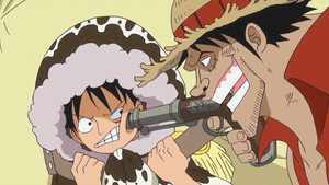 An Explosive Situation! Luffy vs. Fake Luffy!