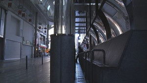Benches and People: An Osaka Shopping Arcade