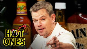 Matt Damon Sweats from His Scalp While Eating Spicy Wings