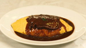 Turban Shells and Mushroom Provence-Style and Beef Tongue Stew Omurice of Oizumi Gakuen, Nerima Ward, Tokyo