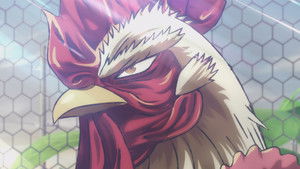 A Rooster Among Cranes