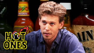 Austin Butler Searches for Comfort While Eating Spicy Wings